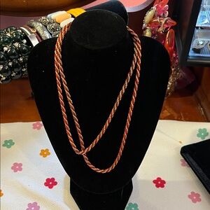 Vintage Gold Tone and Red Chain Trifari